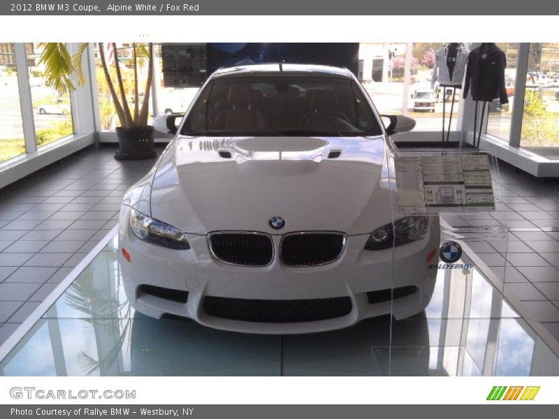 Alpine White / Fox Red 2012 BMW M3 Coupe