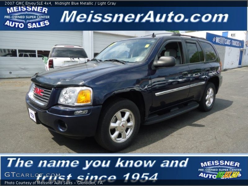 Midnight Blue Metallic / Light Gray 2007 GMC Envoy SLE 4x4