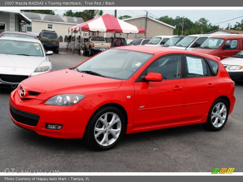 True Red / Black 2007 Mazda MAZDA3 s Touring Hatchback