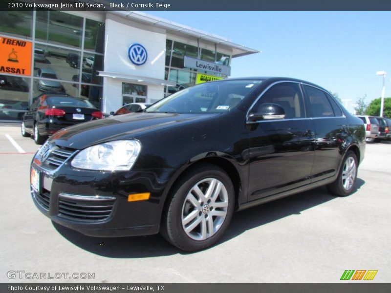 Black / Cornsilk Beige 2010 Volkswagen Jetta TDI Sedan