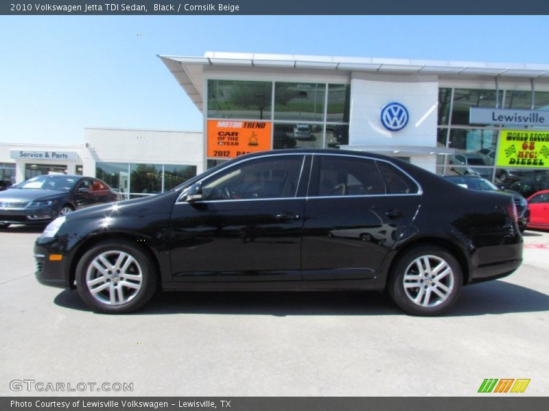 Black / Cornsilk Beige 2010 Volkswagen Jetta TDI Sedan