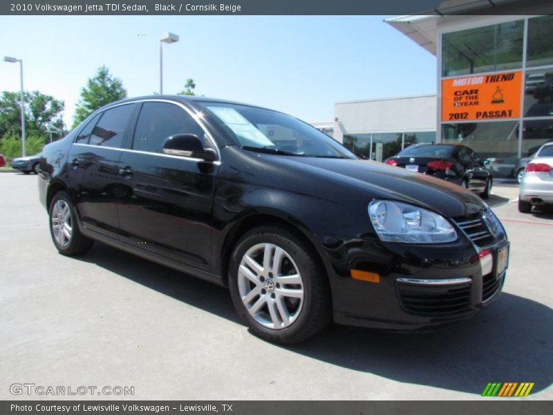 Black / Cornsilk Beige 2010 Volkswagen Jetta TDI Sedan