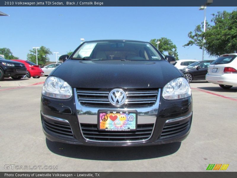 Black / Cornsilk Beige 2010 Volkswagen Jetta TDI Sedan