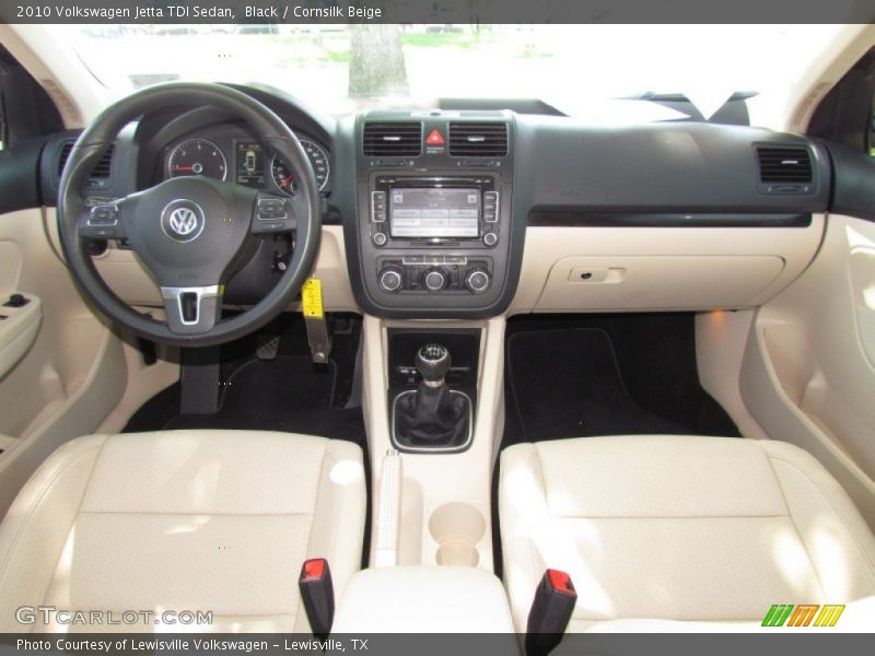 Black / Cornsilk Beige 2010 Volkswagen Jetta TDI Sedan