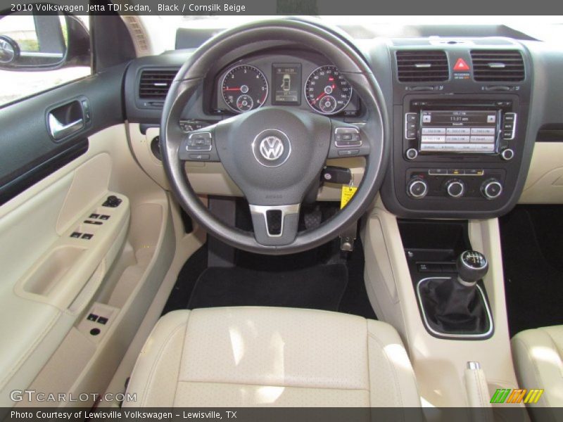 Black / Cornsilk Beige 2010 Volkswagen Jetta TDI Sedan