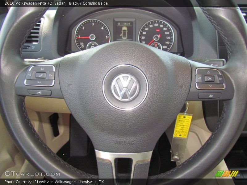 Black / Cornsilk Beige 2010 Volkswagen Jetta TDI Sedan