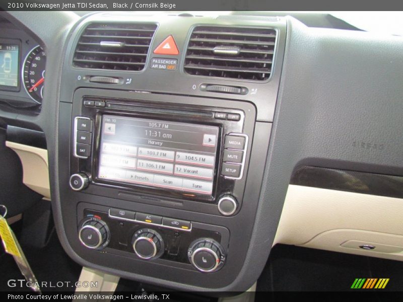 Black / Cornsilk Beige 2010 Volkswagen Jetta TDI Sedan