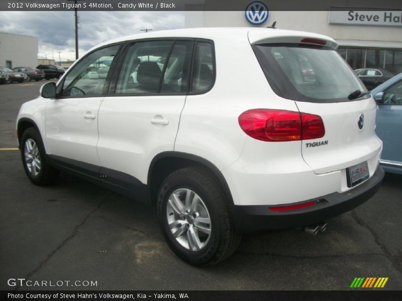 Candy White / Black 2012 Volkswagen Tiguan S 4Motion