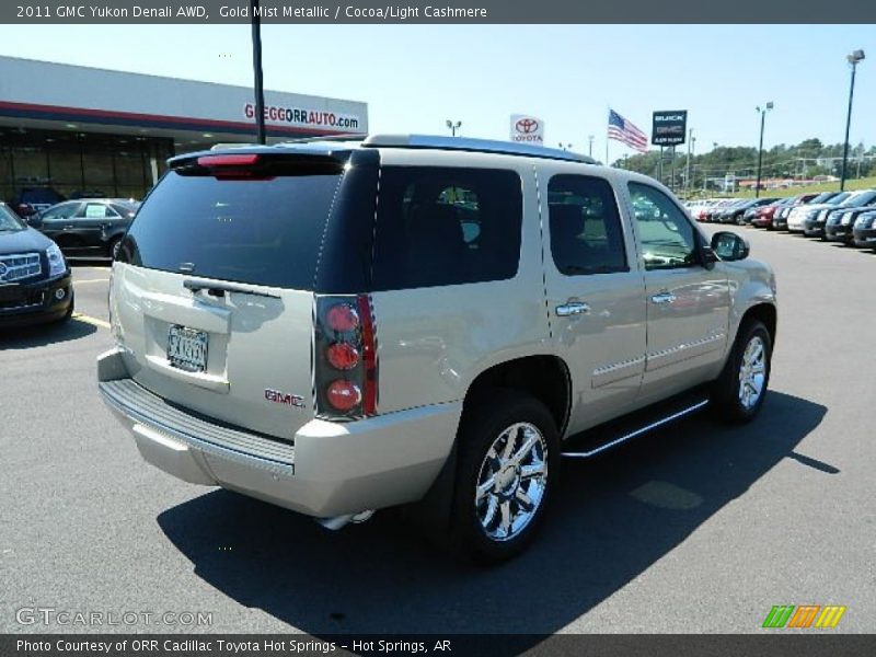 Gold Mist Metallic / Cocoa/Light Cashmere 2011 GMC Yukon Denali AWD