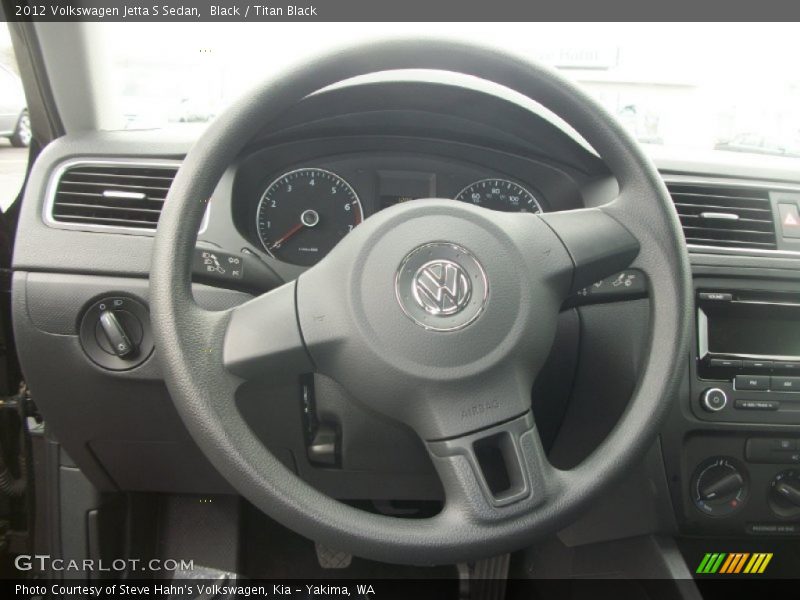 Black / Titan Black 2012 Volkswagen Jetta S Sedan