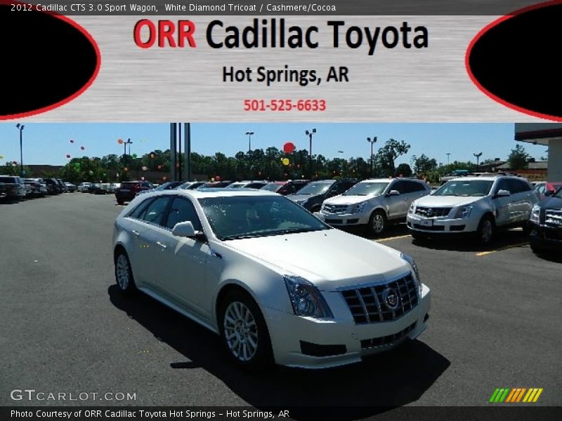 White Diamond Tricoat / Cashmere/Cocoa 2012 Cadillac CTS 3.0 Sport Wagon