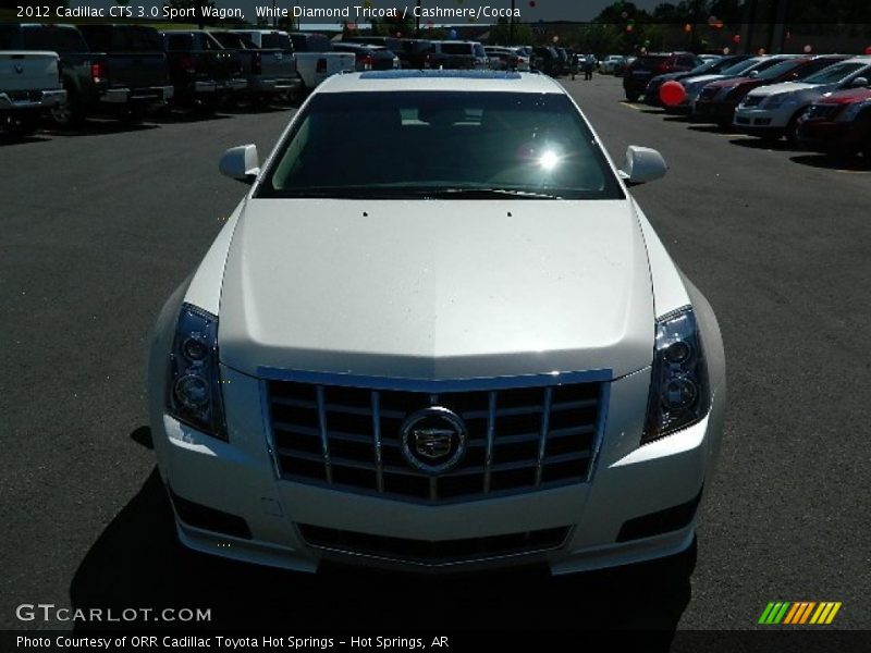 White Diamond Tricoat / Cashmere/Cocoa 2012 Cadillac CTS 3.0 Sport Wagon