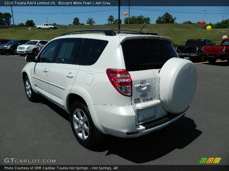 Blizzard White Pearl / Ash Gray 2010 Toyota RAV4 Limited V6