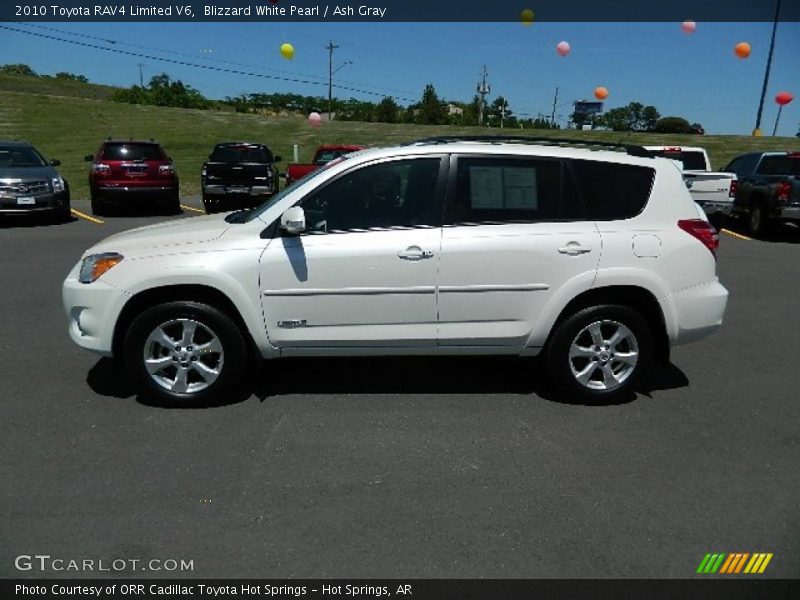 Blizzard White Pearl / Ash Gray 2010 Toyota RAV4 Limited V6