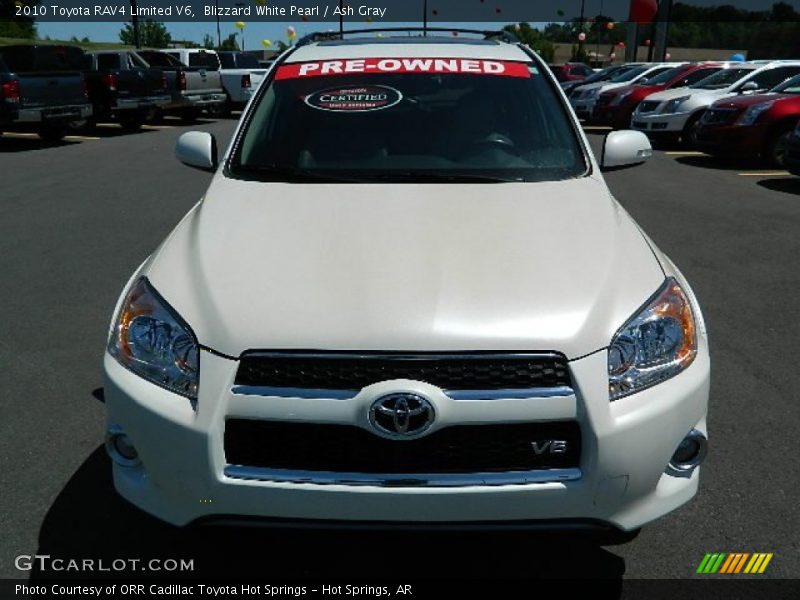 Blizzard White Pearl / Ash Gray 2010 Toyota RAV4 Limited V6