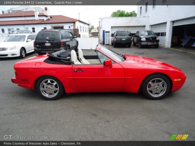 Guards Red / Linen 1990 Porsche 944 S2 Convertible