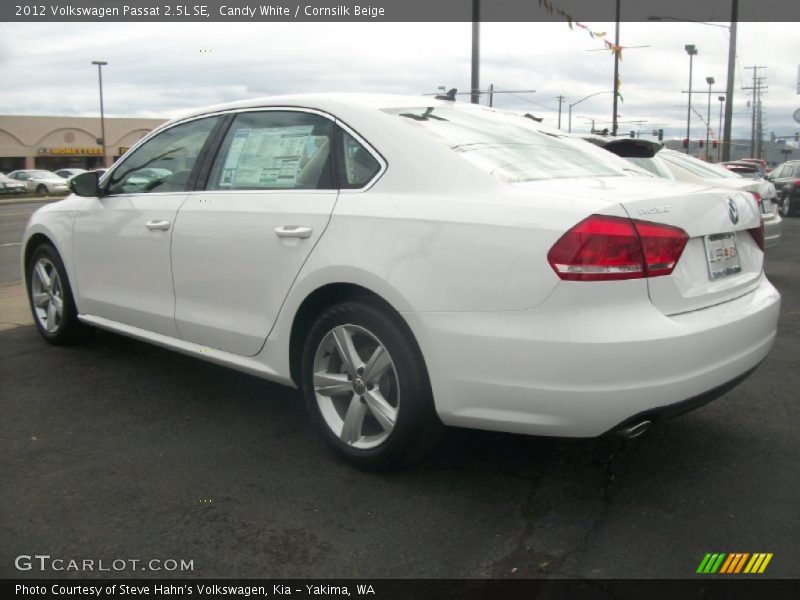 Candy White / Cornsilk Beige 2012 Volkswagen Passat 2.5L SE