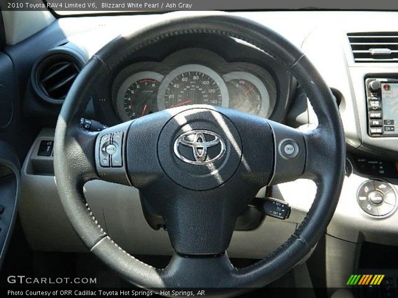 Blizzard White Pearl / Ash Gray 2010 Toyota RAV4 Limited V6