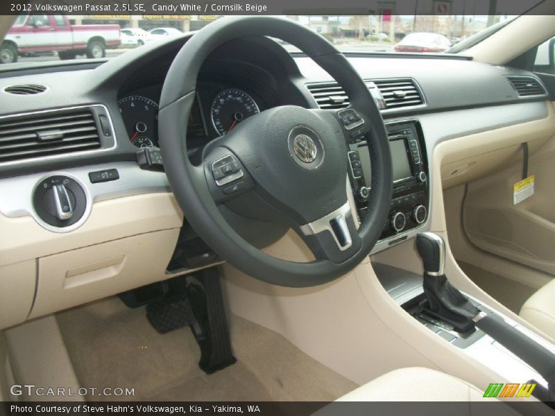 Candy White / Cornsilk Beige 2012 Volkswagen Passat 2.5L SE