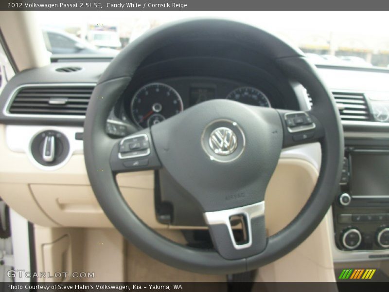 Candy White / Cornsilk Beige 2012 Volkswagen Passat 2.5L SE