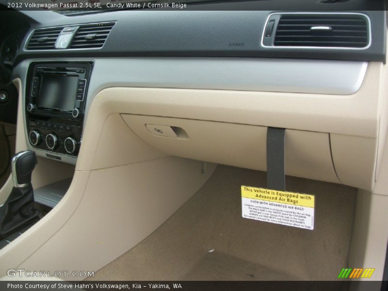 Candy White / Cornsilk Beige 2012 Volkswagen Passat 2.5L SE