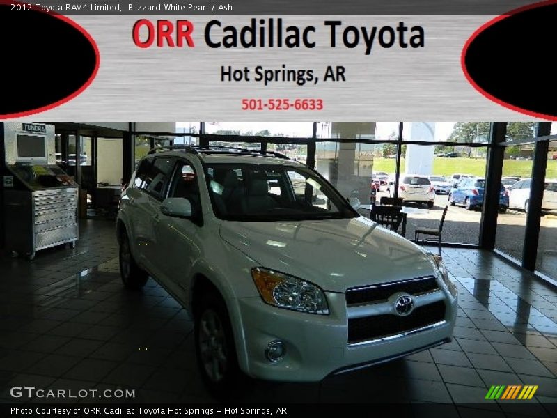 Blizzard White Pearl / Ash 2012 Toyota RAV4 Limited