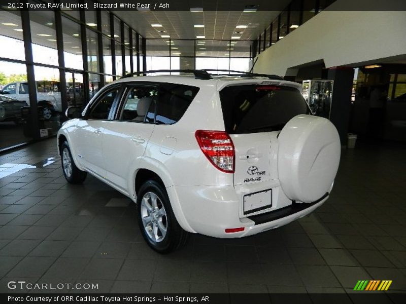 Blizzard White Pearl / Ash 2012 Toyota RAV4 Limited
