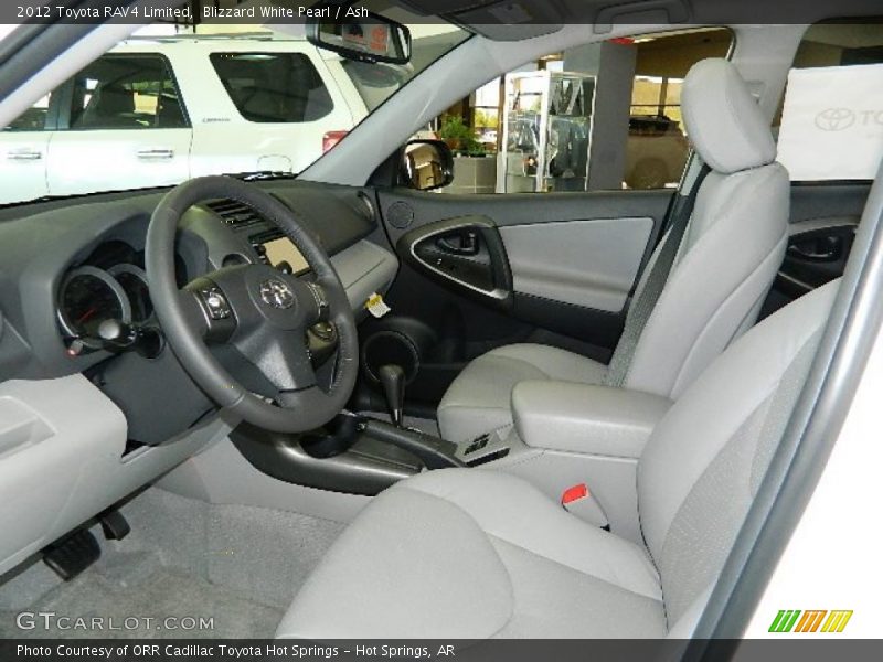 Blizzard White Pearl / Ash 2012 Toyota RAV4 Limited