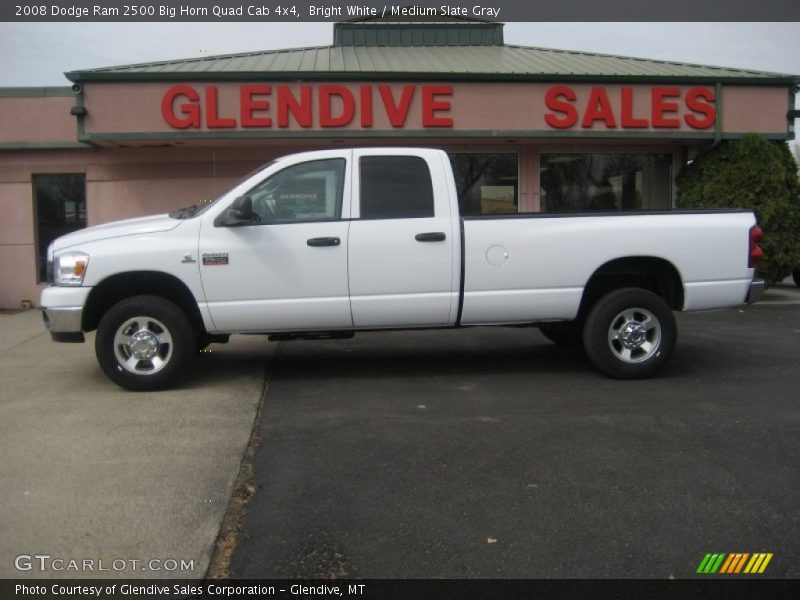 Bright White / Medium Slate Gray 2008 Dodge Ram 2500 Big Horn Quad Cab 4x4
