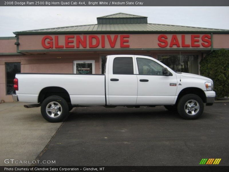 Bright White / Medium Slate Gray 2008 Dodge Ram 2500 Big Horn Quad Cab 4x4