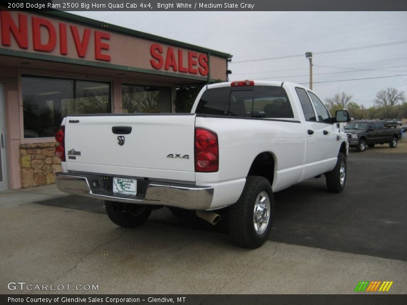 Bright White / Medium Slate Gray 2008 Dodge Ram 2500 Big Horn Quad Cab 4x4