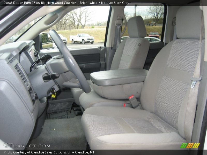 Bright White / Medium Slate Gray 2008 Dodge Ram 2500 Big Horn Quad Cab 4x4