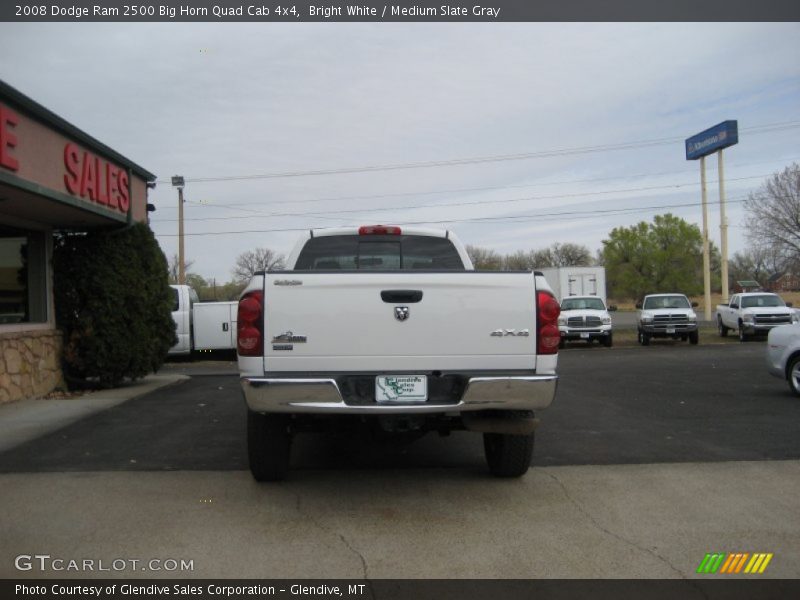 Bright White / Medium Slate Gray 2008 Dodge Ram 2500 Big Horn Quad Cab 4x4