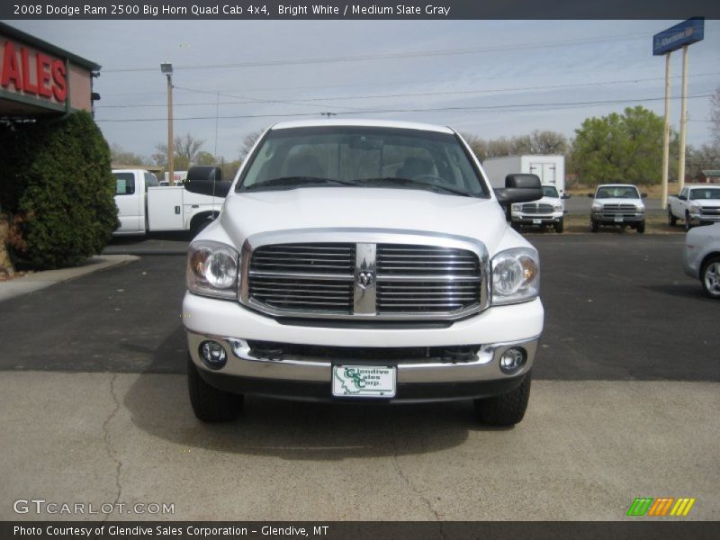 Bright White / Medium Slate Gray 2008 Dodge Ram 2500 Big Horn Quad Cab 4x4