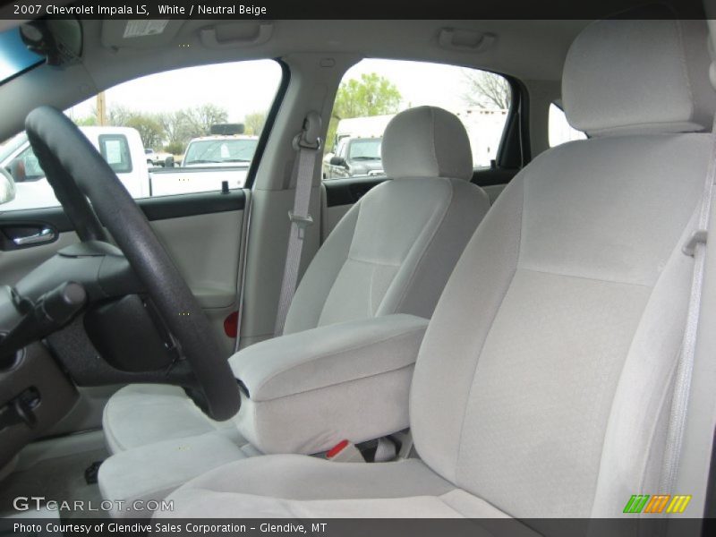White / Neutral Beige 2007 Chevrolet Impala LS