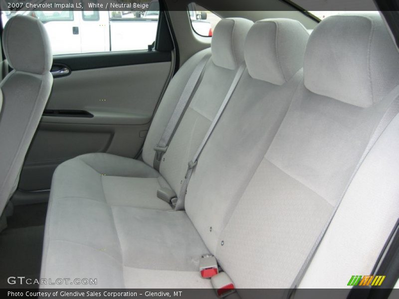White / Neutral Beige 2007 Chevrolet Impala LS
