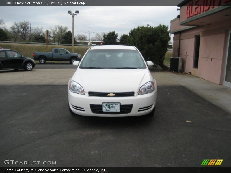 White / Neutral Beige 2007 Chevrolet Impala LS