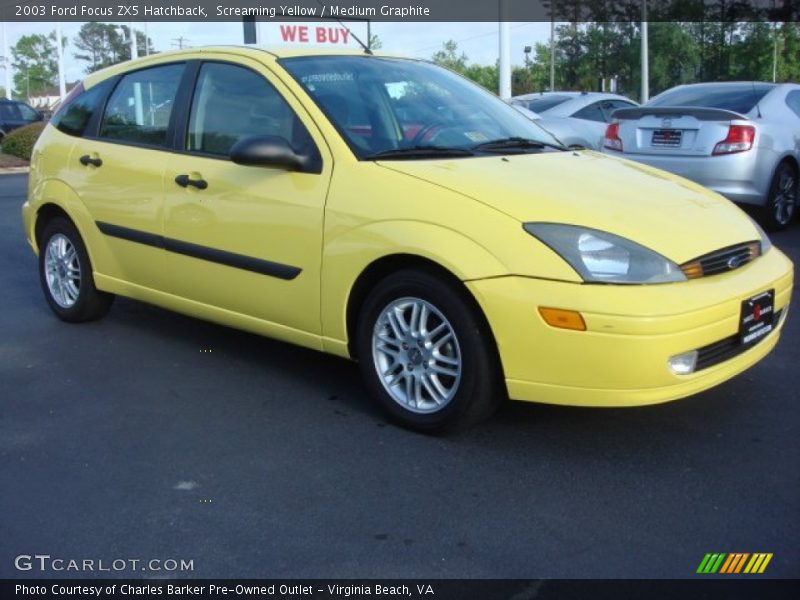 Screaming Yellow / Medium Graphite 2003 Ford Focus ZX5 Hatchback