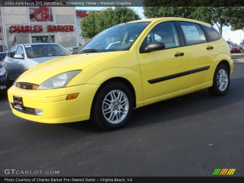 Screaming Yellow / Medium Graphite 2003 Ford Focus ZX5 Hatchback