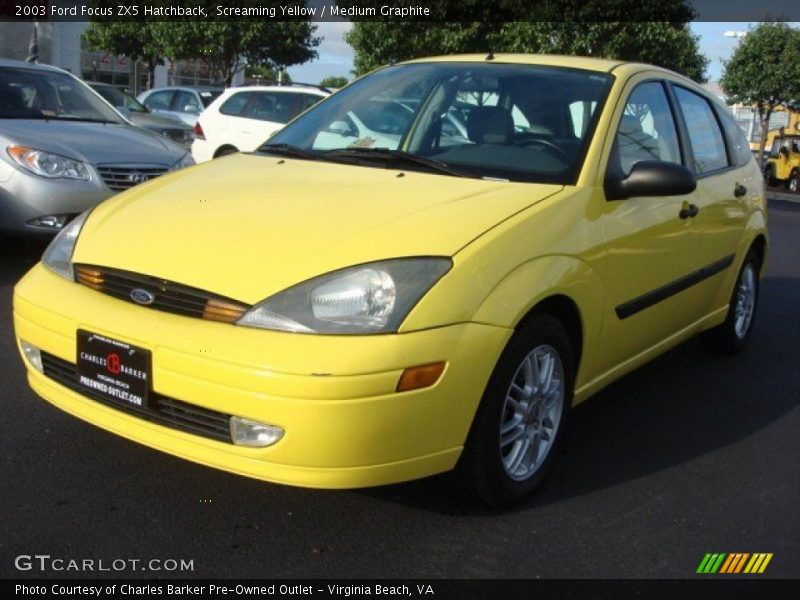 Screaming Yellow / Medium Graphite 2003 Ford Focus ZX5 Hatchback