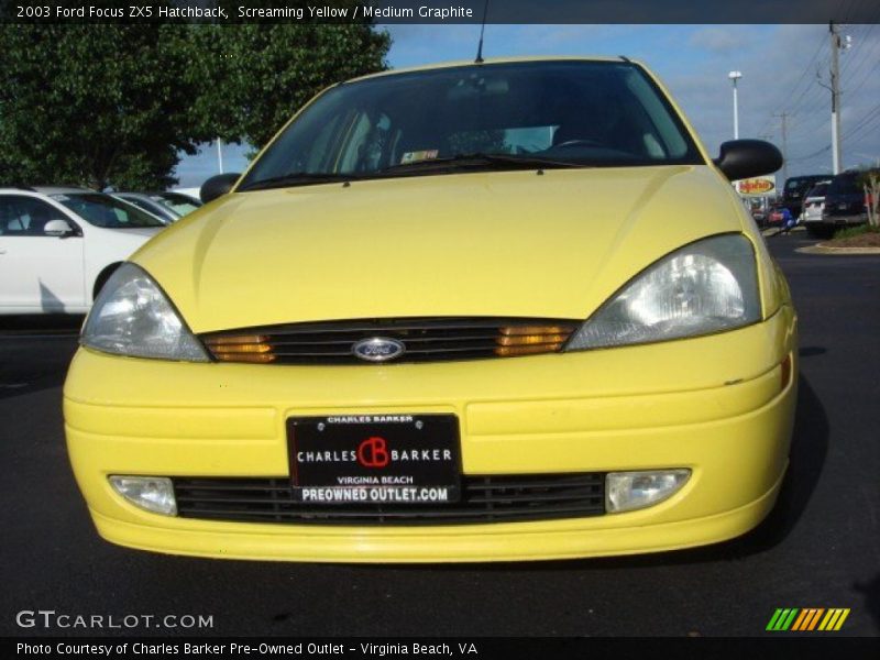 Screaming Yellow / Medium Graphite 2003 Ford Focus ZX5 Hatchback