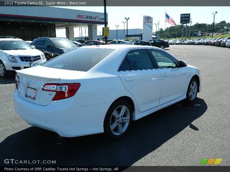Super White / Black/Ash 2012 Toyota Camry SE