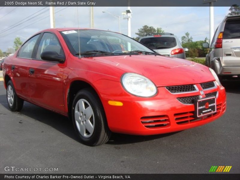 Flame Red / Dark Slate Gray 2005 Dodge Neon SE