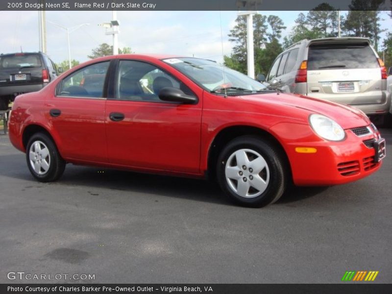 Flame Red / Dark Slate Gray 2005 Dodge Neon SE