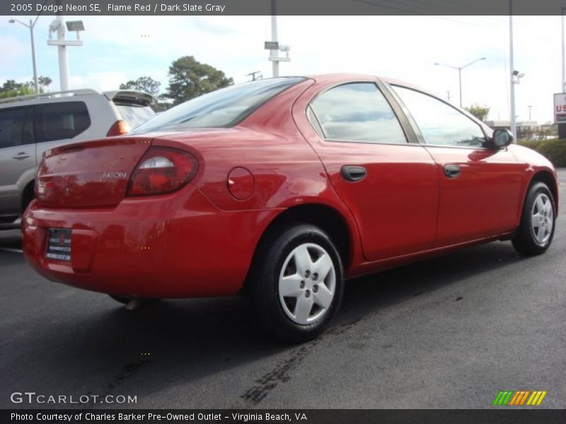 Flame Red / Dark Slate Gray 2005 Dodge Neon SE