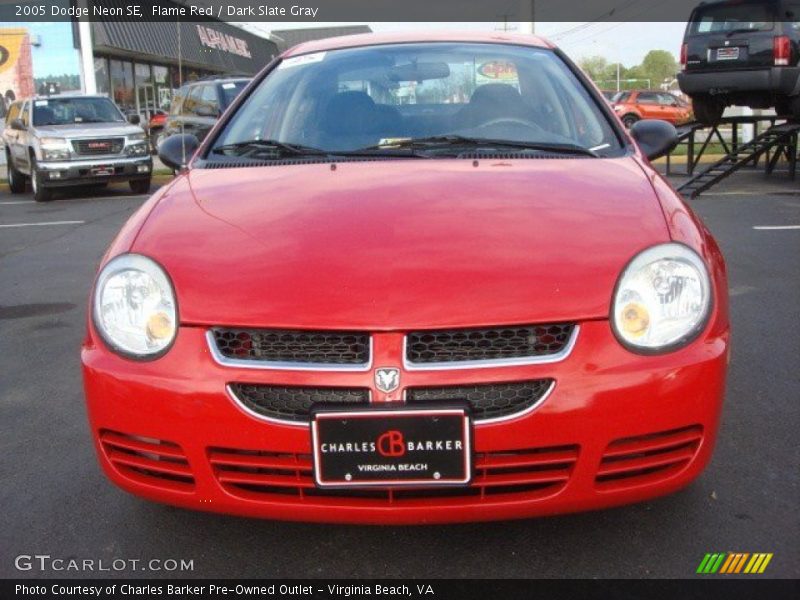 Flame Red / Dark Slate Gray 2005 Dodge Neon SE