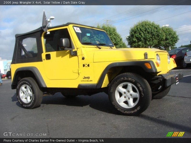 Solar Yellow / Dark Slate Gray 2006 Jeep Wrangler X 4x4