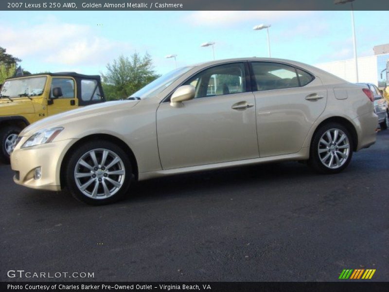Golden Almond Metallic / Cashmere 2007 Lexus IS 250 AWD
