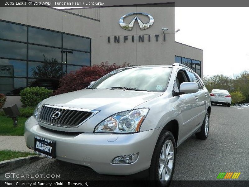 Tungsten Pearl / Light Gray 2009 Lexus RX 350 AWD