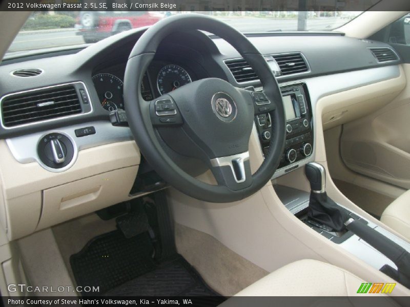 Black / Cornsilk Beige 2012 Volkswagen Passat 2.5L SE